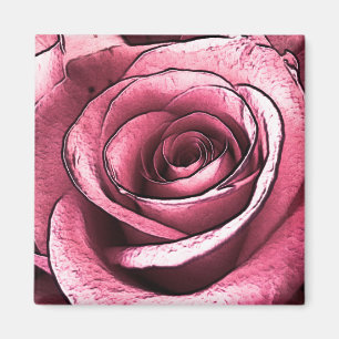 Pink Rose Magnet