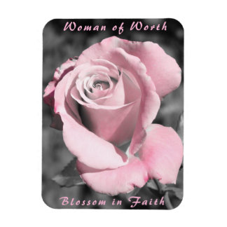 Pink Rose Magnet Faith