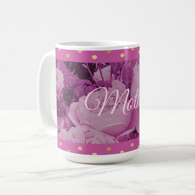 Pink Rose Mother's Day Mug (Front Left)
