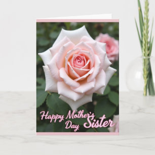Pink Rose Mothers Loving Day Card