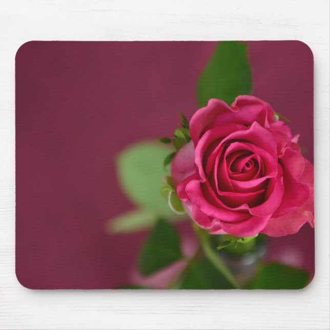 Pink Rose Mouse Pad (Front)