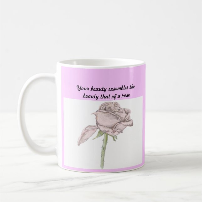 Pink Rose Mug (Left)