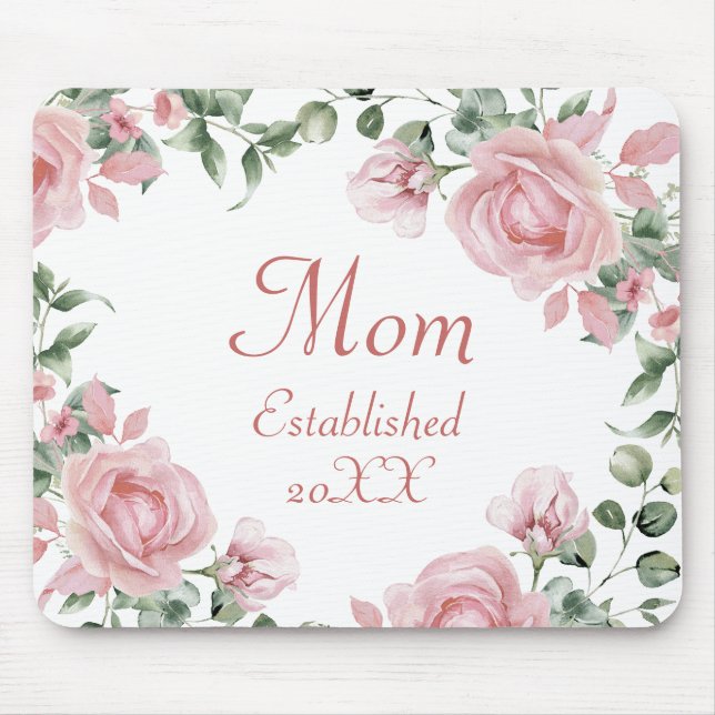 Pink Rose Mum  Mouse Pad (Front)