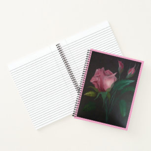 Pink Rose n Rosebuds Spiral Notebook