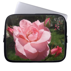 Pink Rose Neoprene Laptop Sleeve 10 inch