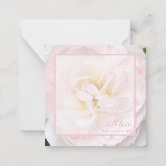Pink Rose Note Card 2.5 x 2.5