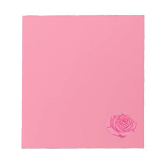 Pink rose notepad