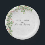 Pink Rose Old Wall Vintage Style Journal Wedding Paper Plate<br><div class="desc">Beautiful Invitation to celebrate Special occasions and festivals comes with digital and E-invitation as per your request. We would love to replicate our designs to make multiple products like rsvp cards, labels envelopes, and more. Customisation is available for ready to print on request at info@shamaurcreatif@gmail.com. Look Forward to hearing from...</div>