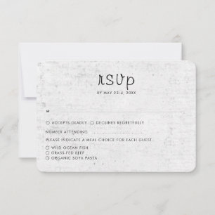 Pink Rose Old Wall Vintage Style Journal Wedding RSVP Card