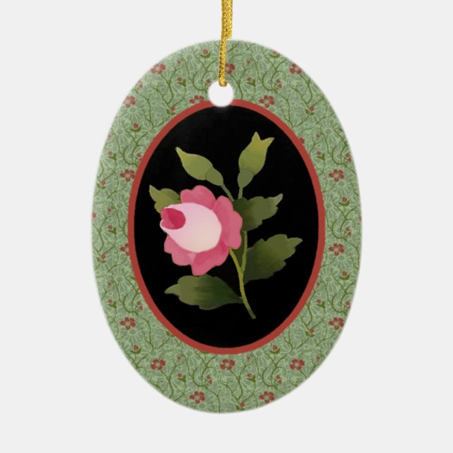 Pink Rose Ornament (Front)