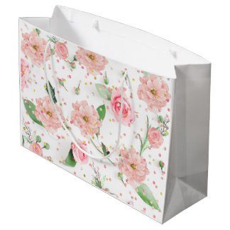 Pink Rose Paradise Large Gift Bag