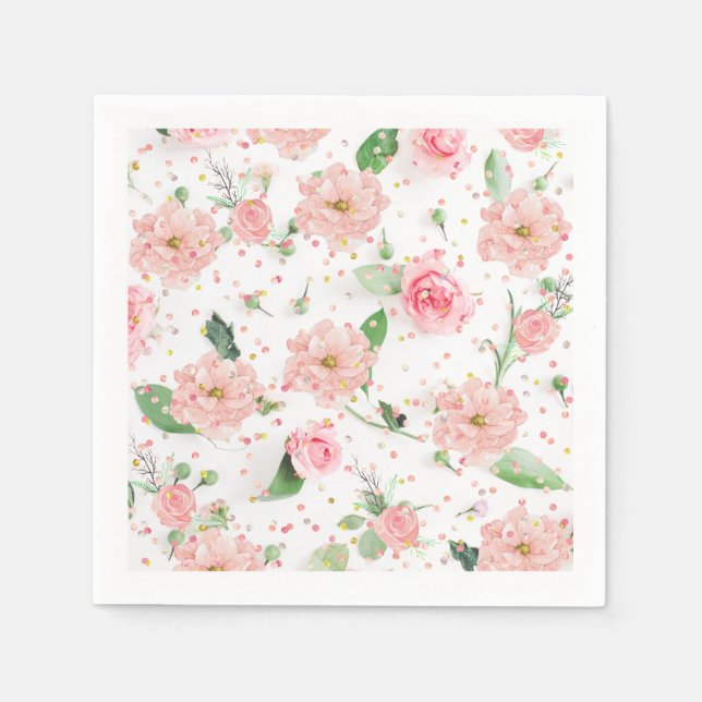 Pink Rose Paradise Napkin (Front)