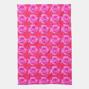 Pink Rose Passion, Tea Towel
