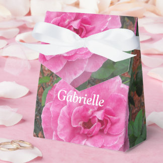 Pink Rose Pattern Favour Box