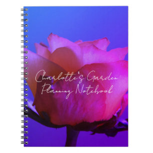 Pink Rose Personalizable Notebook