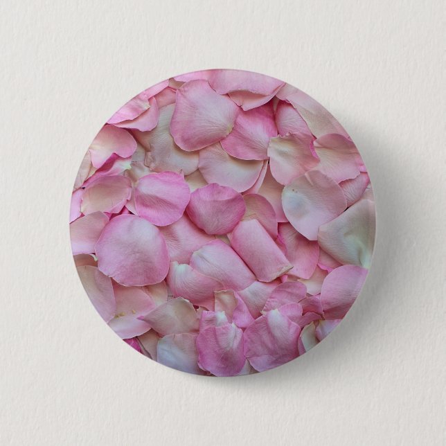 Pink Rose Petals 6 Cm Round Badge (Front)
