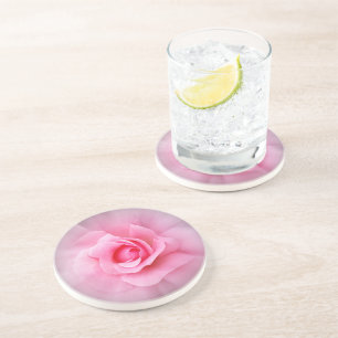 Pink rose petals coaster