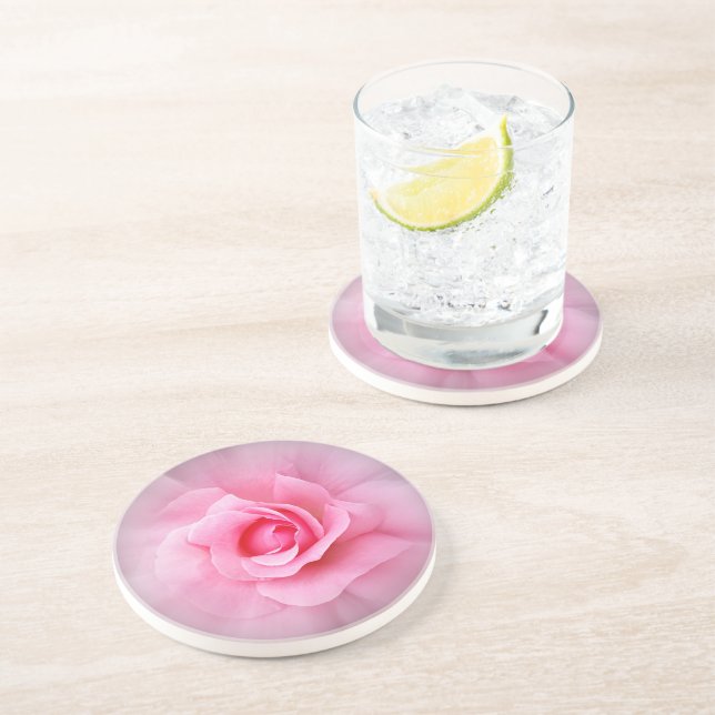 Pink rose petals coaster (Side)
