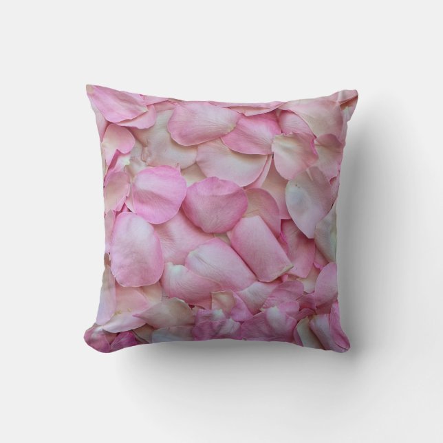 Pink Rose Petals Cushion (Front)