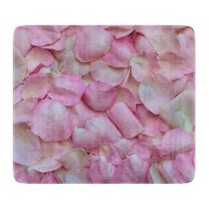Pink Rose Petals Cutting Board