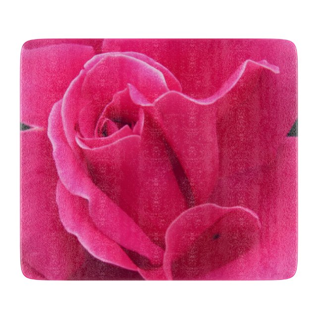 Pink Rose Petals Cutting Board (Front)