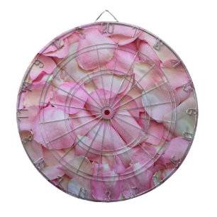 Pink Rose Petals Dartboard