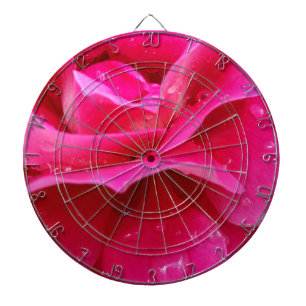 pink rose petals dartboard