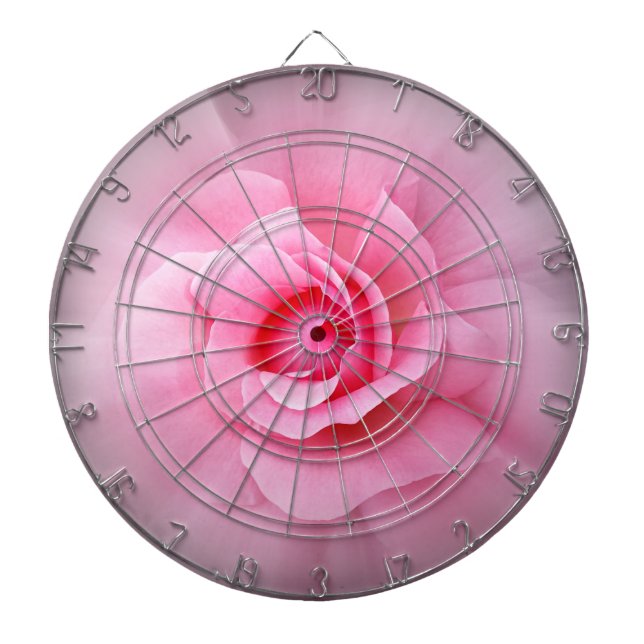 Pink rose petals dartboard (Front)