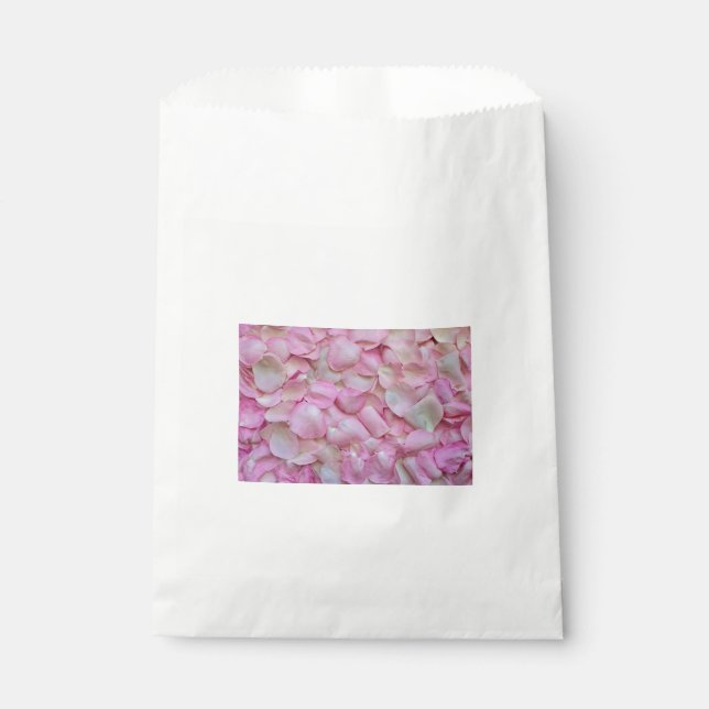 Pink Rose Petals Favour Bag (Front)