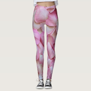 Pink Rose Petals Leggings