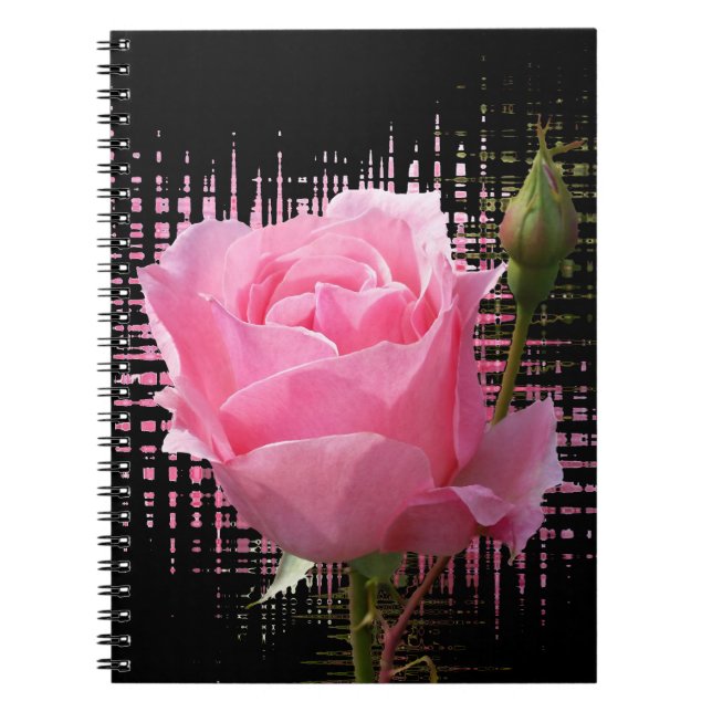 Pink rose petals notebook (Front)