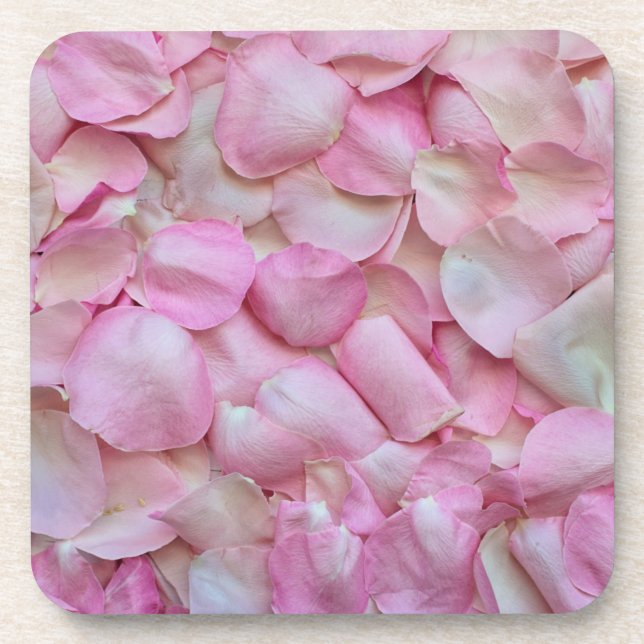 Pink Rose Petals Pattern-31940 Coaster (Front)