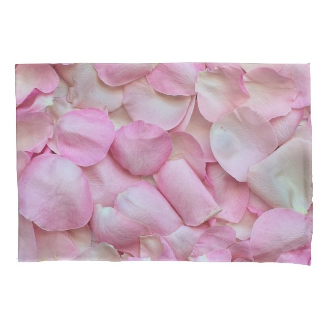 Pink Rose Petals Pillowcase (Front)