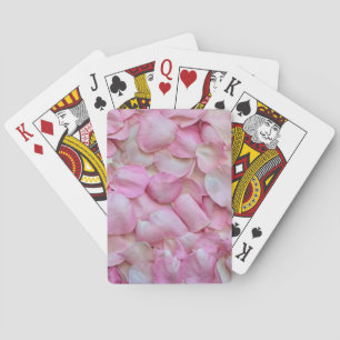 Pink Rose Petals Playing Cards