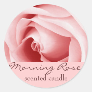pink rose petals - scented candle or soap label