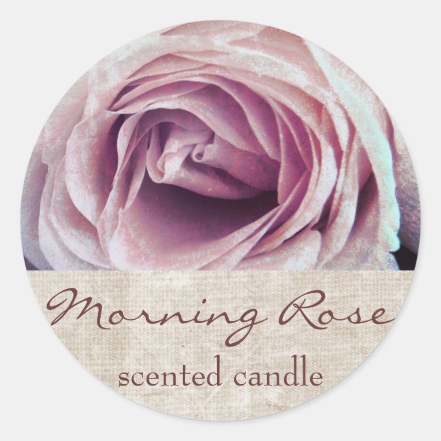 pink rose petals - scented candle or soap label (Front)