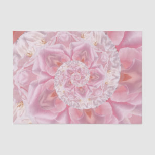  Pink Rose Petals Spiral of Love Digital Artwork Tissue Paper