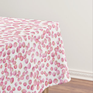 Pink rose petals tablecloth
