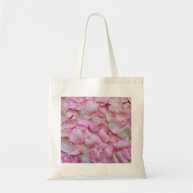 Pink Rose Petals Tote Bag (Front)