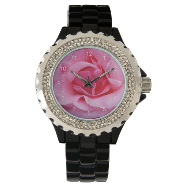 Pink rose petals watch (Front)
