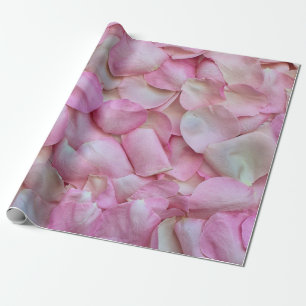 Pink Rose Petals Wrapping Paper