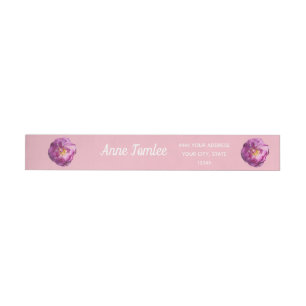 Pink Rose Photo Address Labels