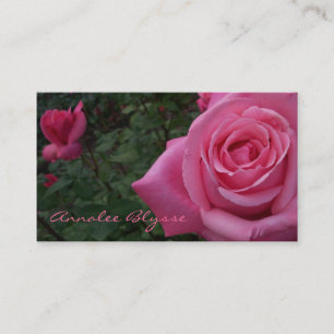 Pink Rose Photo Business Card