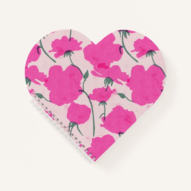 Pink Rose Print Notebook (Front)