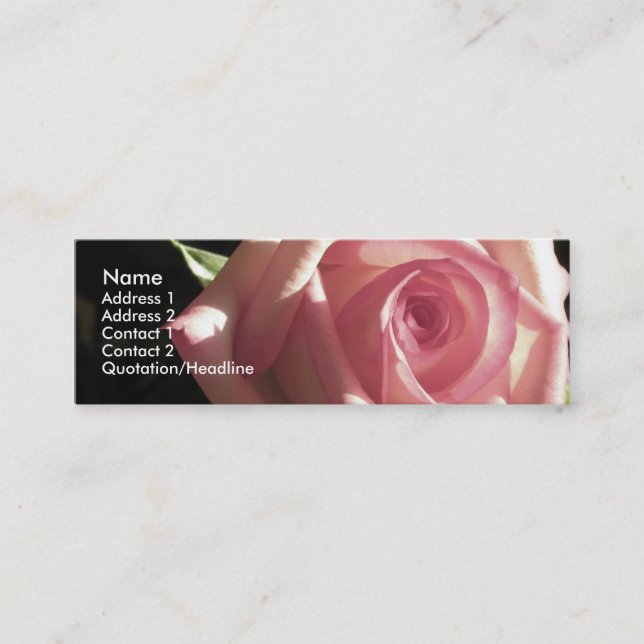 Pink Rose Profile Card (Front)