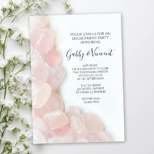 Pink Rose Quartz Engagement Party Invitation