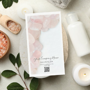 Pink Rose Quartz Stones Salon Spa Napkin