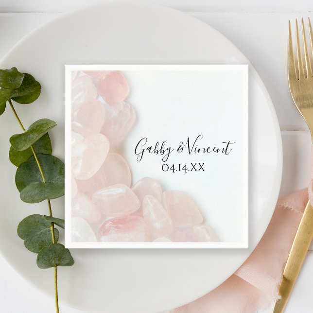 Pink Rose Quartz Wedding Napkin (Creator Uploaded)