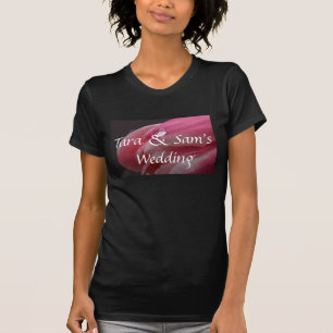Pink Rose Raindrop Wedding T-Shirt