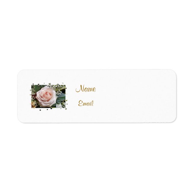 PINK ROSE RETURN ADDRESS LABEL (Front)